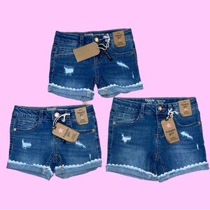 🆕#2~Hippie Girl Distressed Blue Jean Shorts sizes 5 & 6x